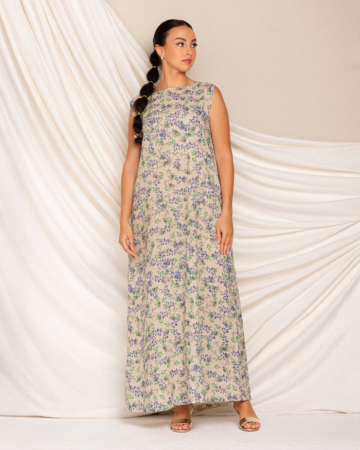 Printed linen inner dress