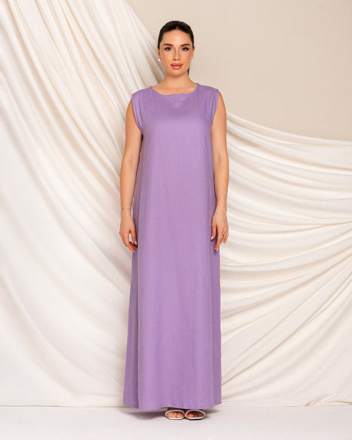 Sleeveless linen inner dress