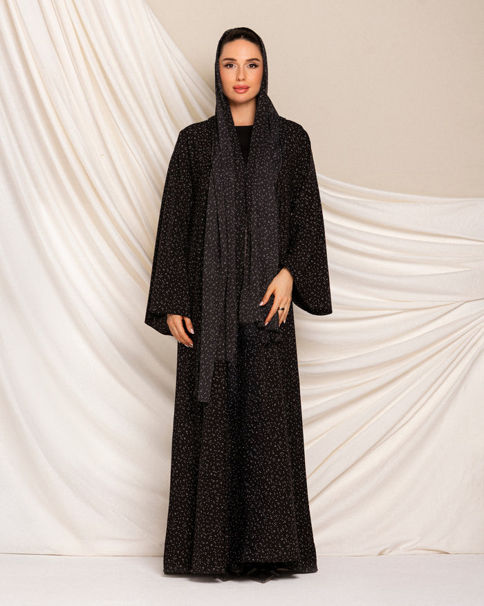 Dotted crepe classic abaya