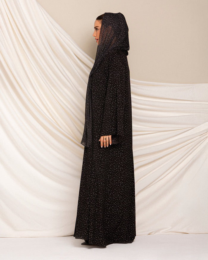 Dotted crepe classic abaya