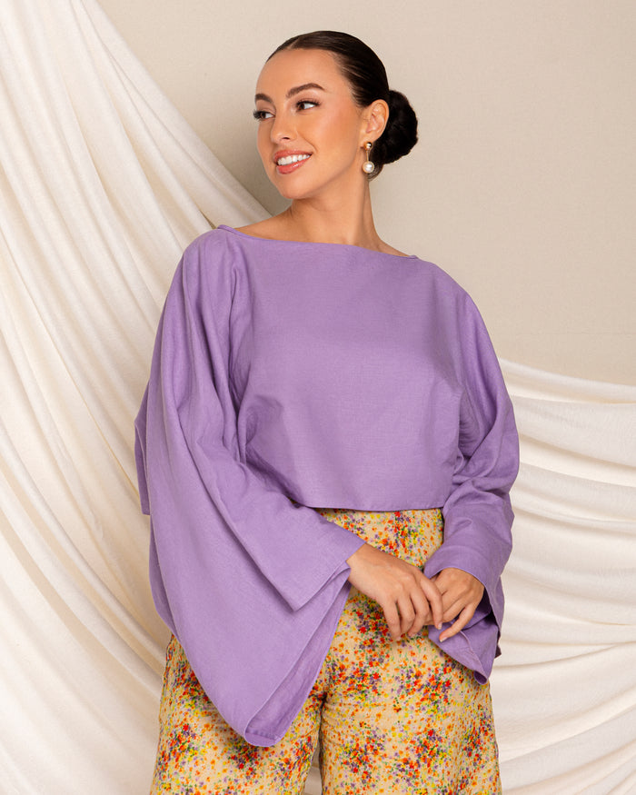 Long sleeves linen top