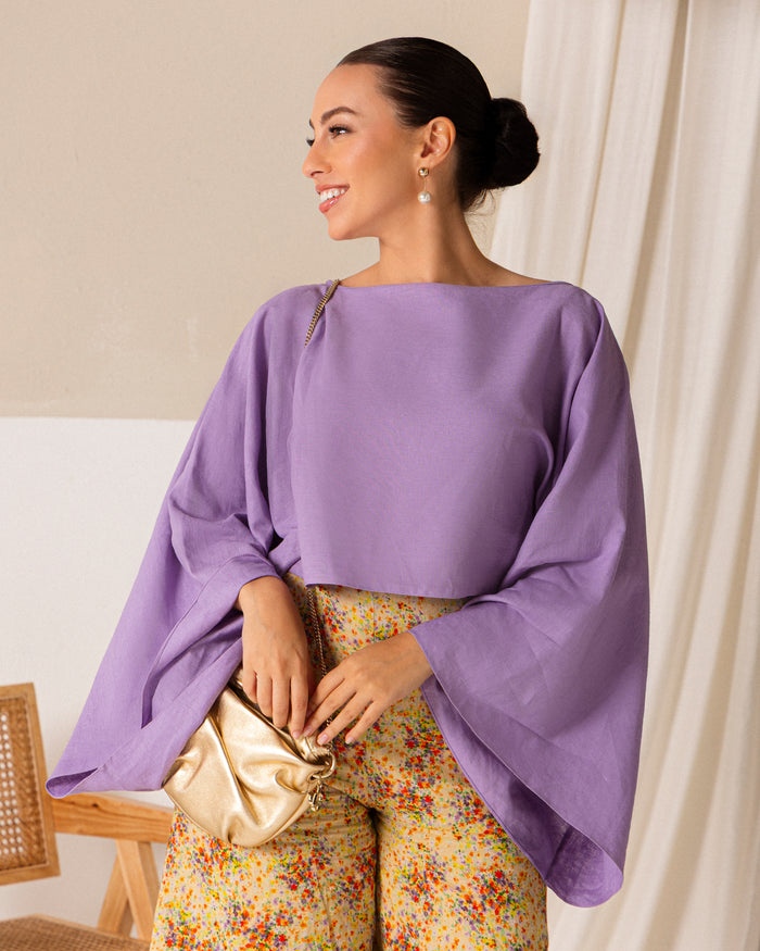 Long sleeves linen top