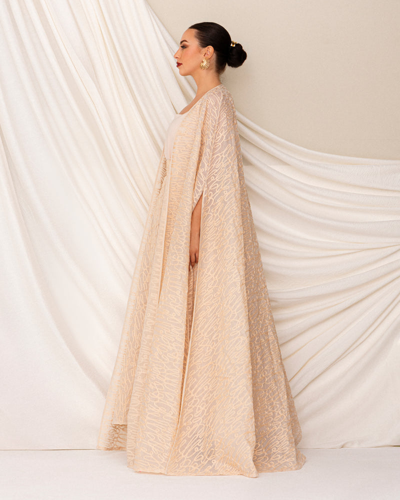 Lace organza cape