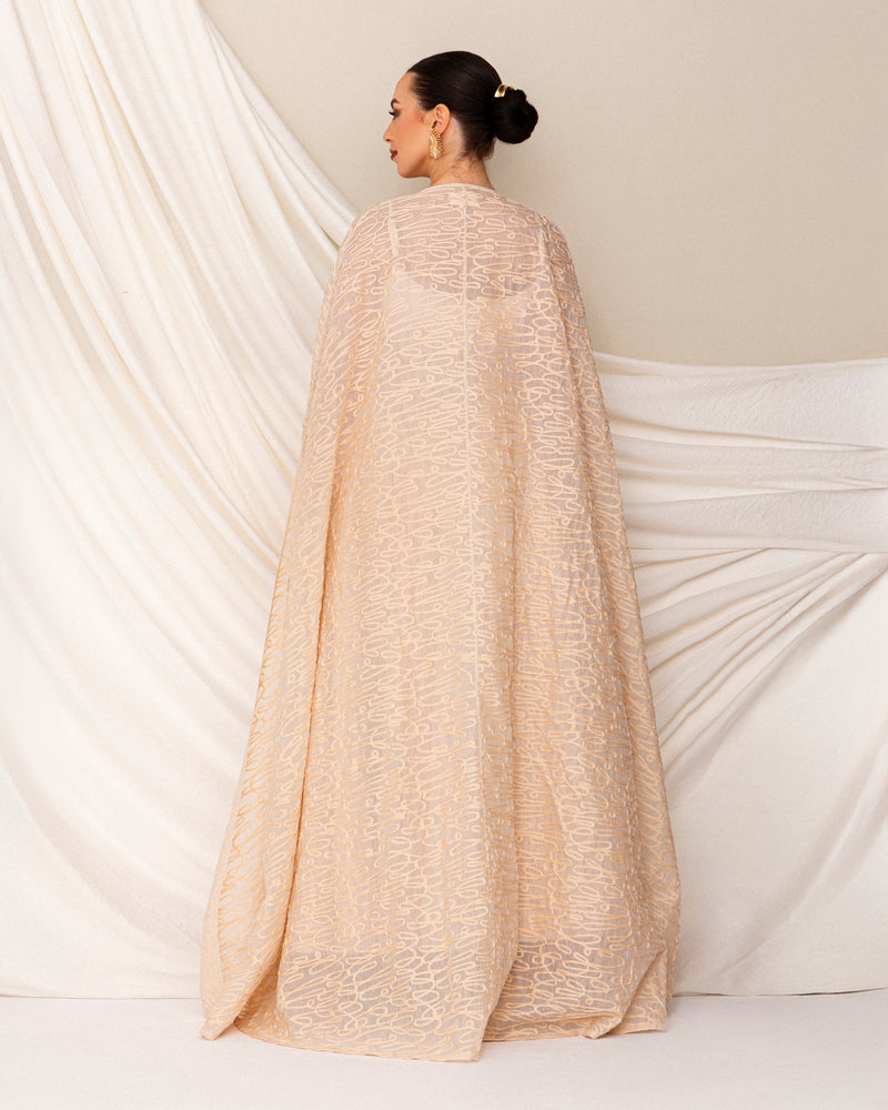 Lace organza cape
