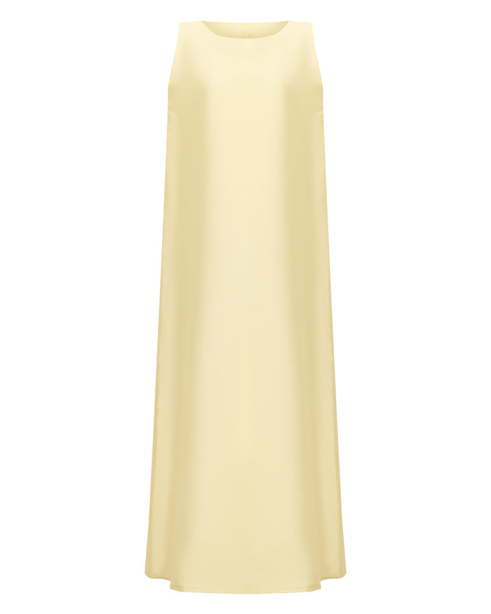 Cream Raw Silk Sleeveless Inner