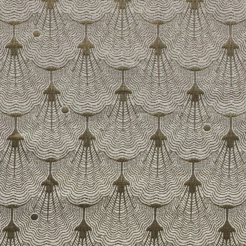Kaftan in gold mettalic jacquard in cream